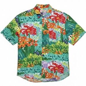 Jams World Shirt Mens Large 30th Anniversary Collectors Edition Floral Button Up